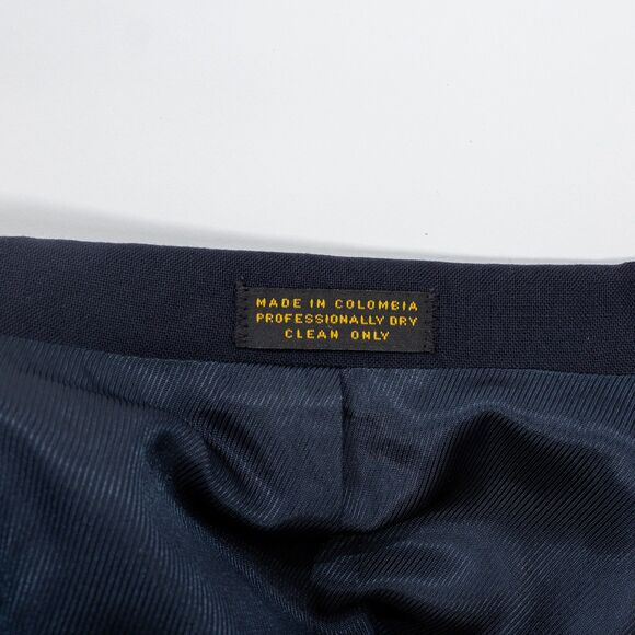 Oscar de la Renta Blazer Mens 42S Navy Blue 100% Wool Lined Jacket Classic Fit - Picture 9 of 12